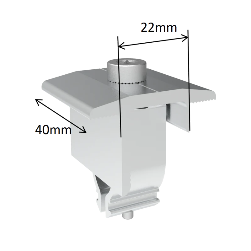 Solarmodul-Halterung für Schrägdach für 2 Module - Image 4